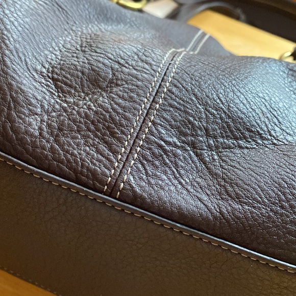 Coach purse bag F-19044 leather brown 12(14)x9x4” pre-owned - Picture 16 of 17